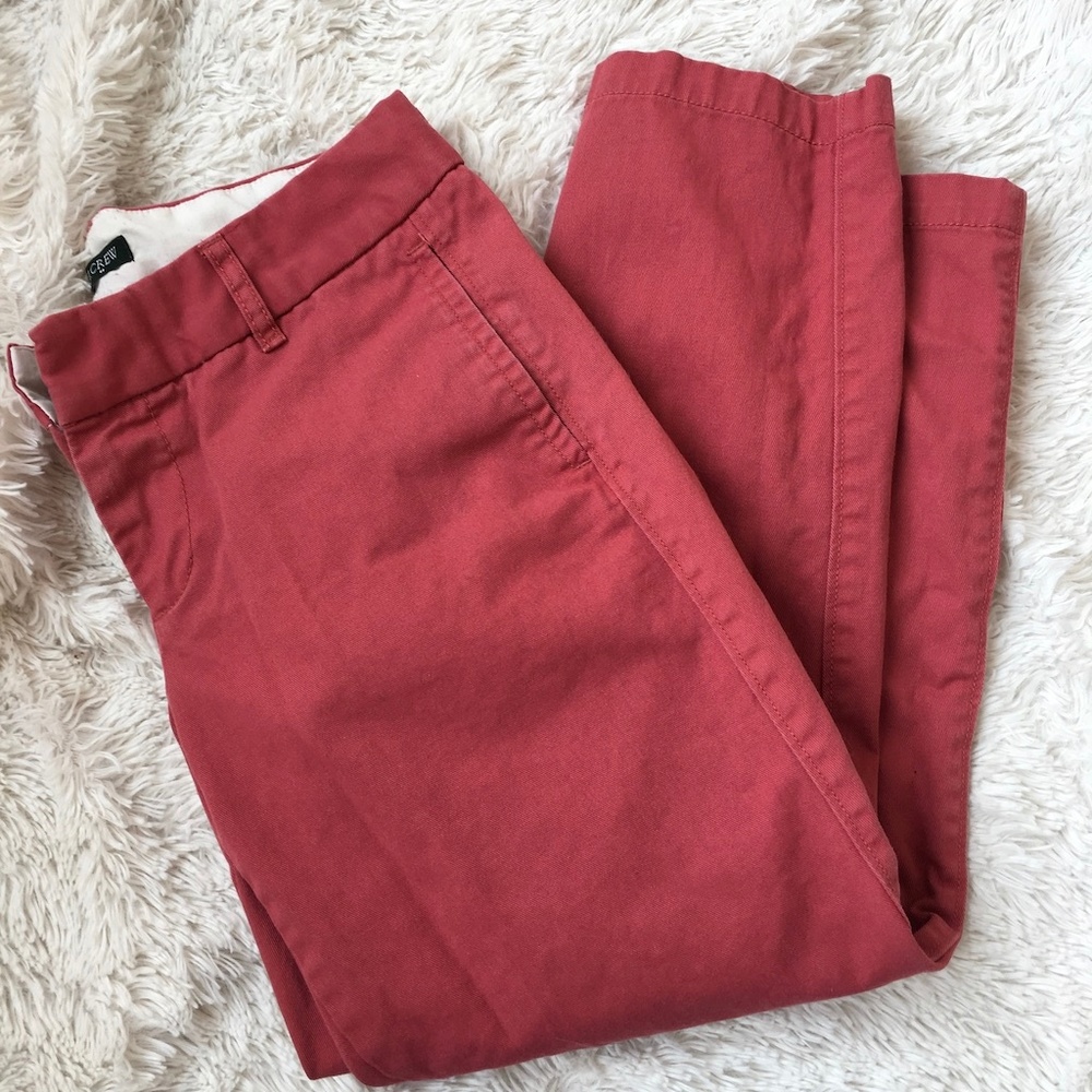 J.Crew:  City Fit Cropped Nantucket Red Chinos